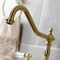 Kingston Brass Widespread Kitchen Faucet, Brushed Brass KB1797WLLLS - alternate 3
